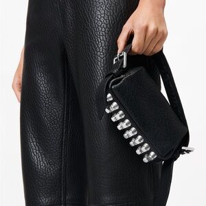 NEW Alexander Wang Mini Ricco Mini Crossbody Bag Black Leather Stud Purse